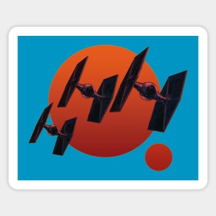 Tie Fighter Sunset Sticker